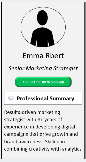 Two-Columns-Gray-And-Black CV Template (Mobile + Desktop Versions)